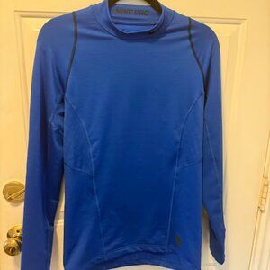 Nike Pro Hyper Warm Royal Blue Long Sleeve Shirt